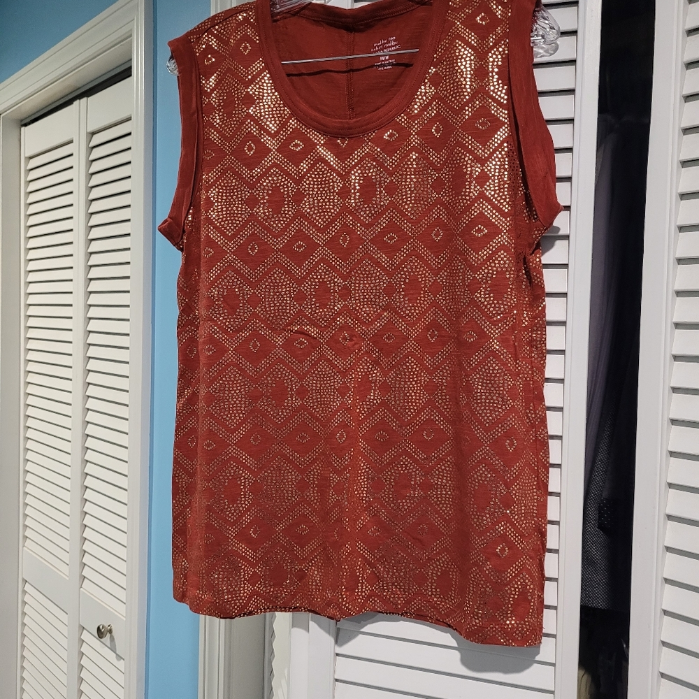 Banana Republic Burnt Orange Bohemian Tank Top